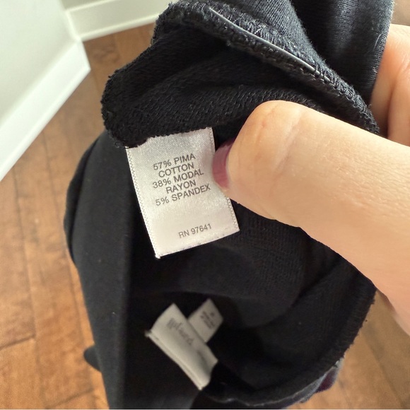 J. Jill Sz M Pima Cotton Slim Leg Pants Black Legging Ankle Pant - Picture 3 of 5